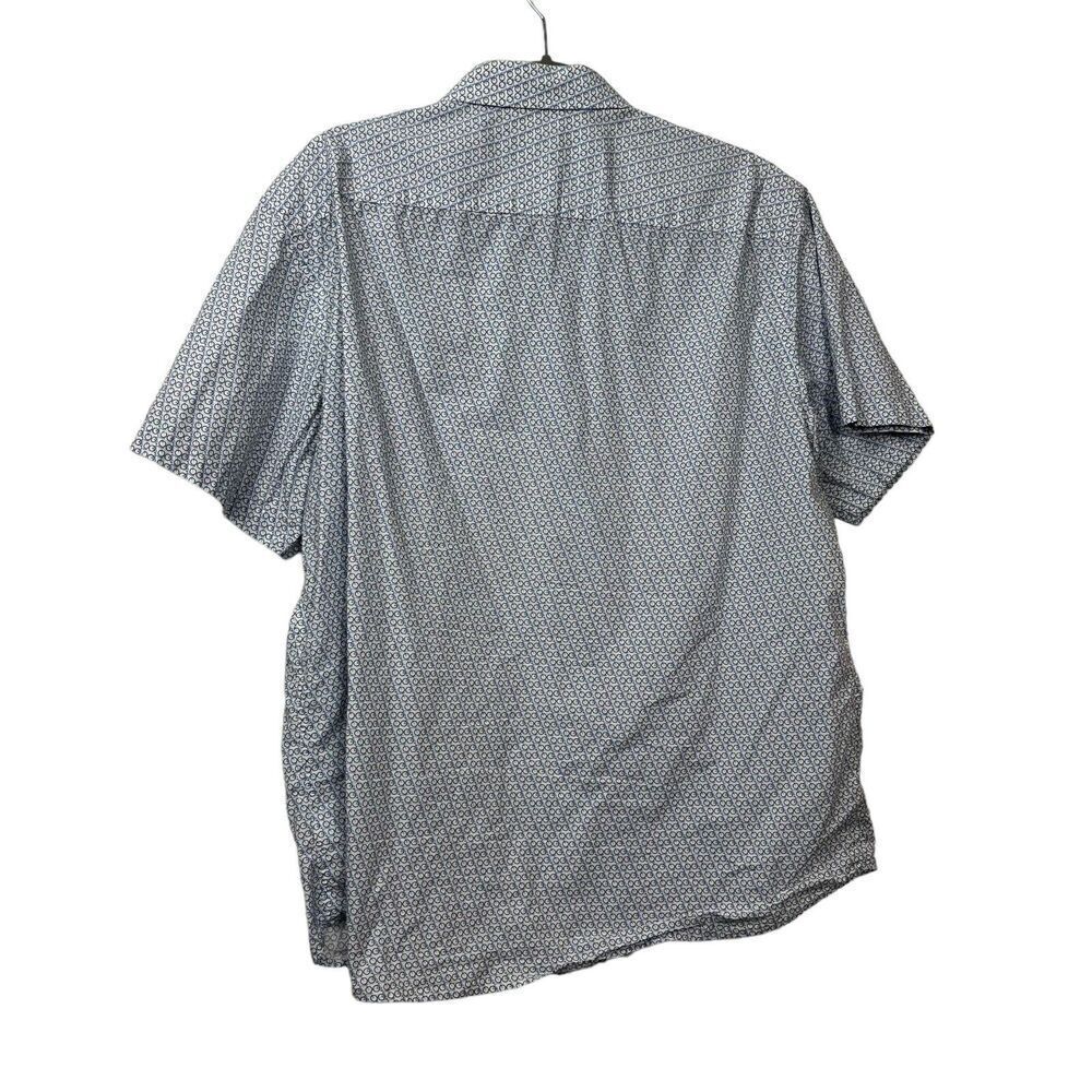 Untuckit Shirt Mens Extra Large Blue Giro Bicycle Print Short Sleeve Button Up - Picture 6 of 7